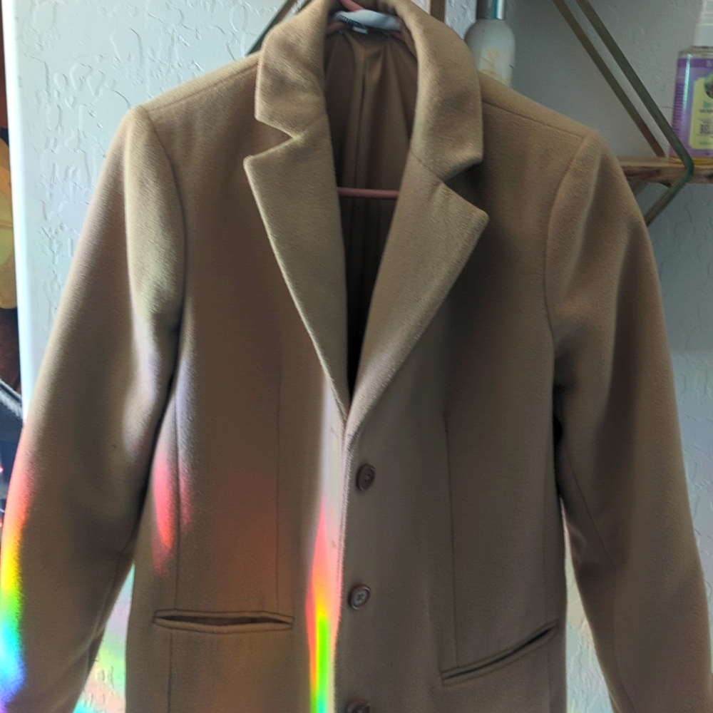 Camel structured pea coat sz medium